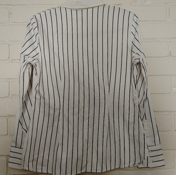 7th Ave Design Studio Pinstripe Button-up Shirt - Picture 3 of 3